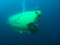 Le submersible  Nautile en plongée